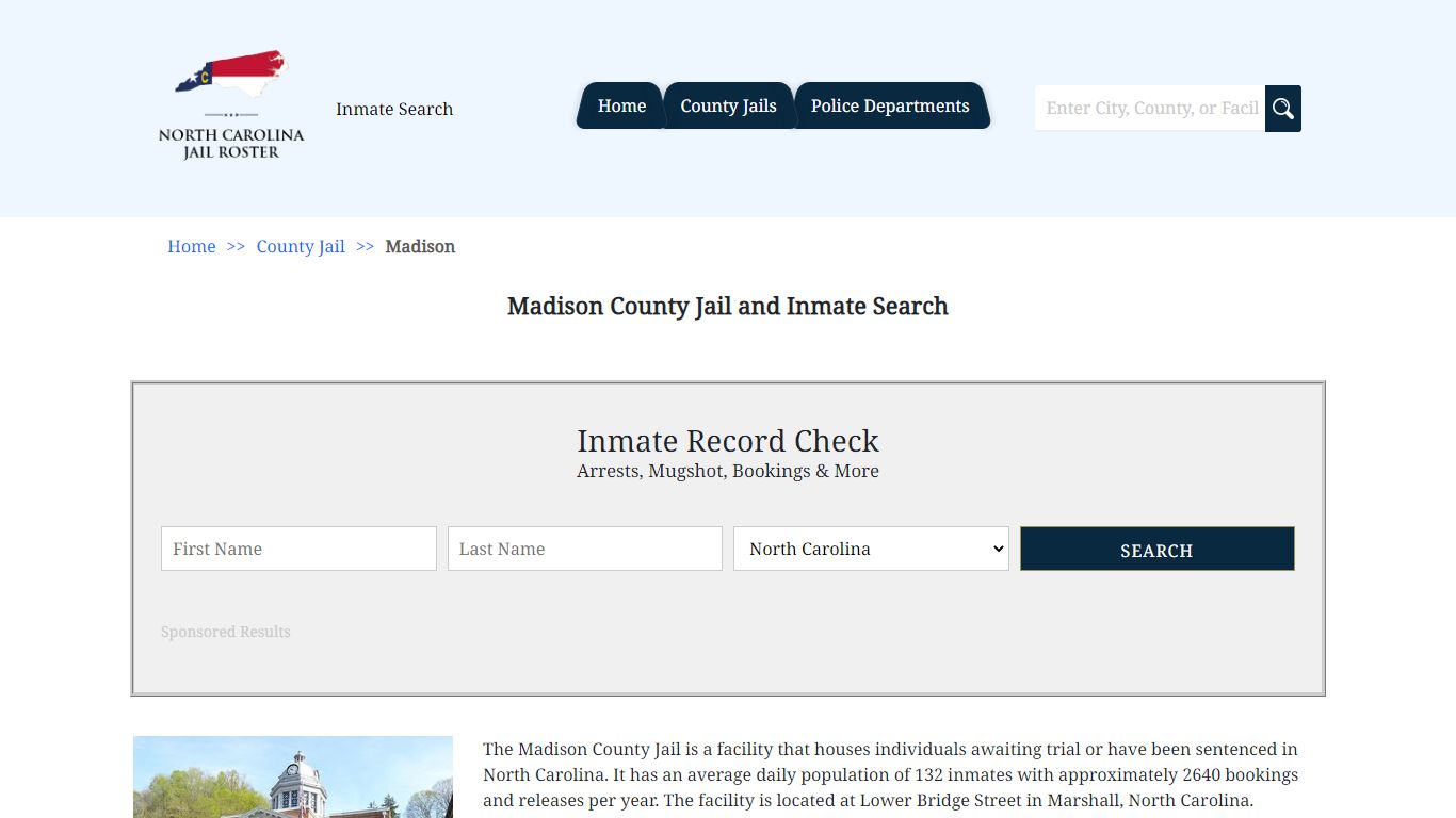 Madison County Jail and Inmate Search | North Carolina Jail Roster