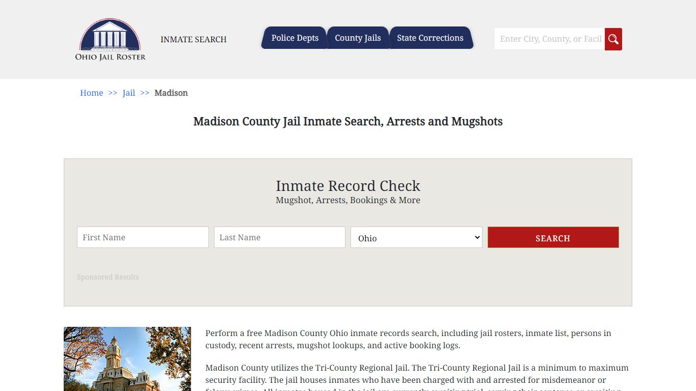 Madison County Jail Inmate Search, Arrests and Mugshots