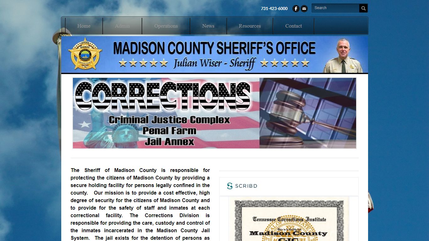 Corrections - Madison County Sheriff's Office