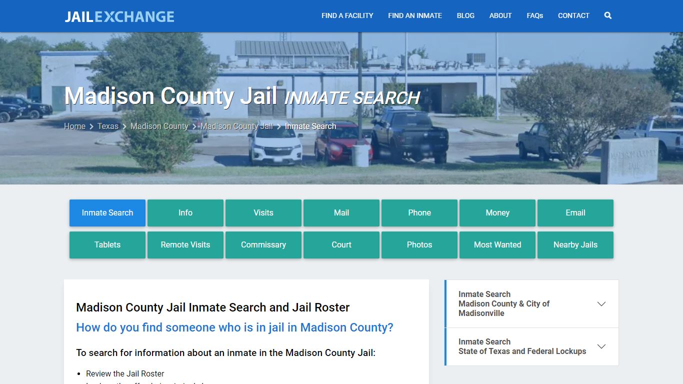 Madison County Jail Inmate Search - Jail Exchange