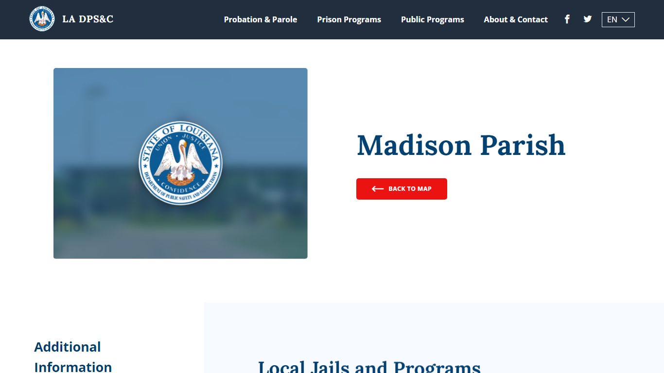 Madison Parish - Louisiana Department of Public Safety & Corrections