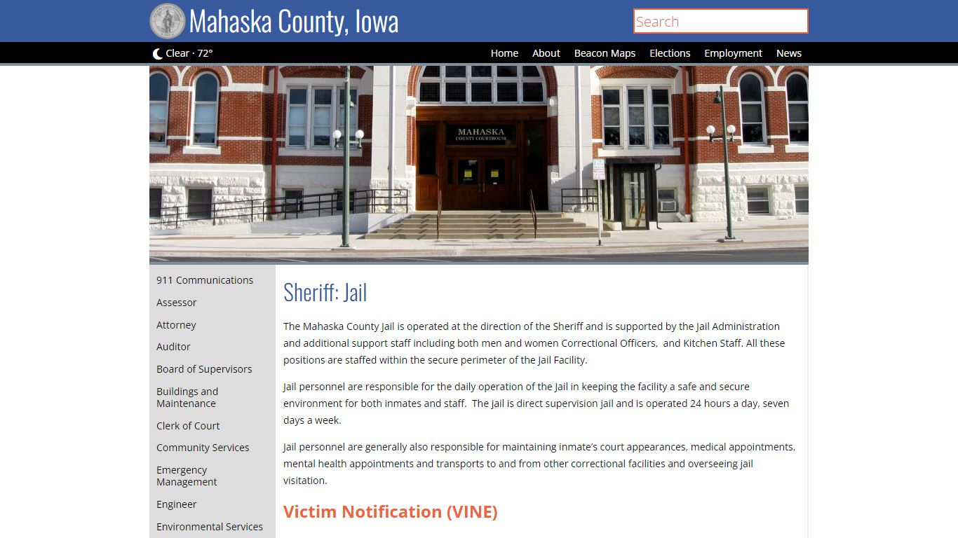 Jail - Mahaska County, Iowa | mahaskacountyia.gov