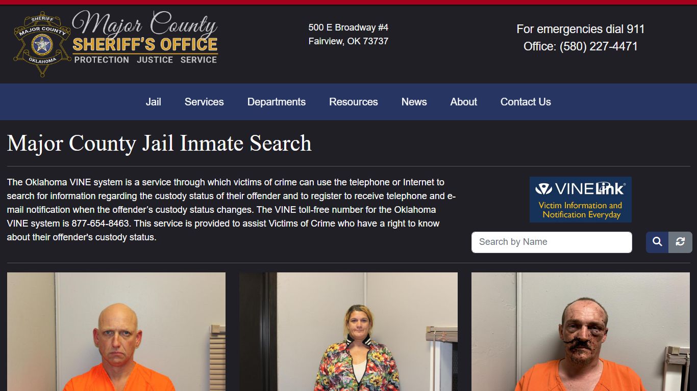 Inmate Search - Major County Sheriff's Office