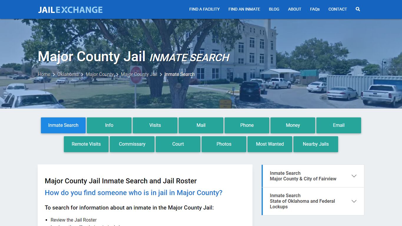 Inmate Search: Roster & Mugshots - Major County Jail, OK