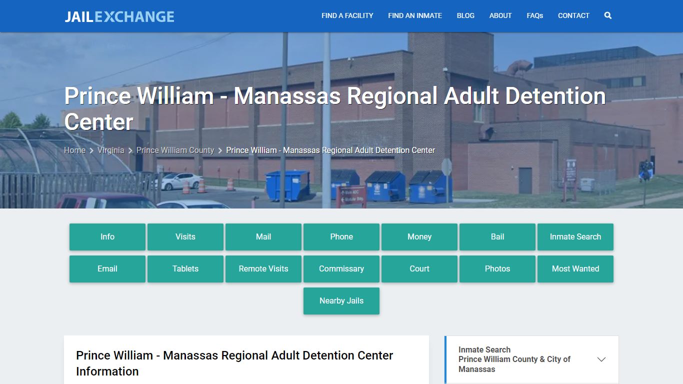 Prince William - Manassas Regional Adult Detention Center - Jail Exchange