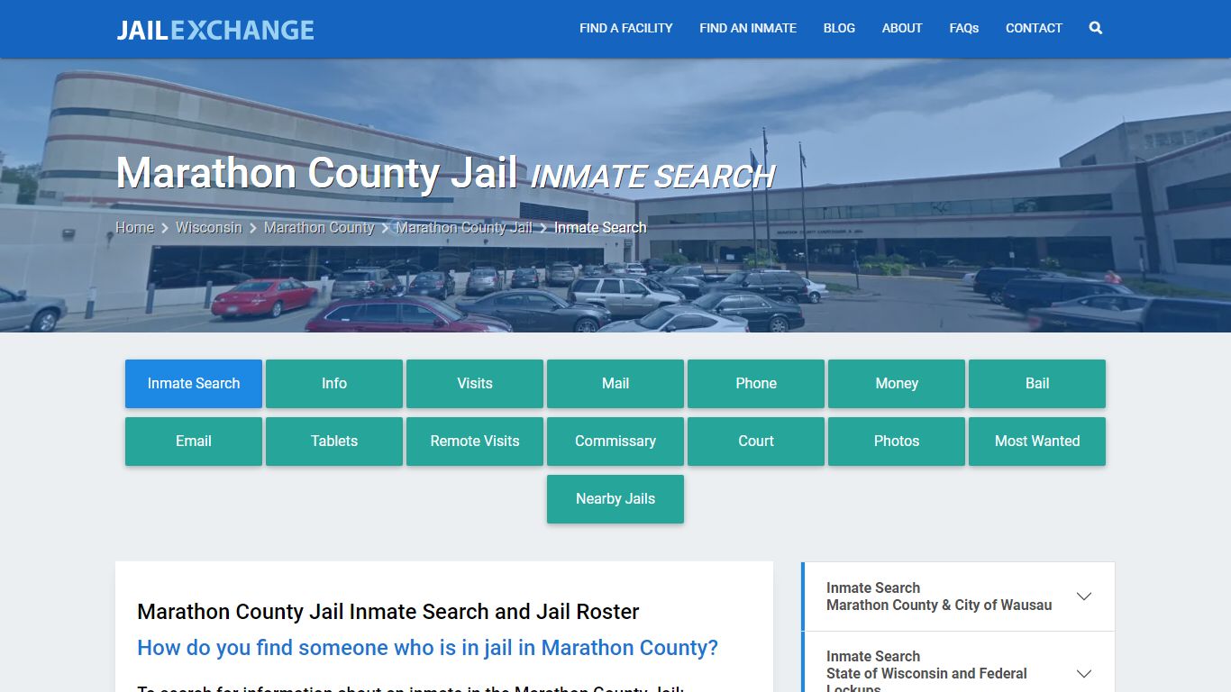 Inmate Search: Roster & Mugshots - Marathon County Jail, WI