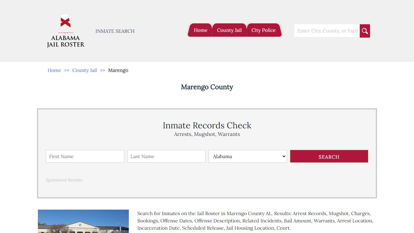 Marengo County | Alabama Jail Inmate Search