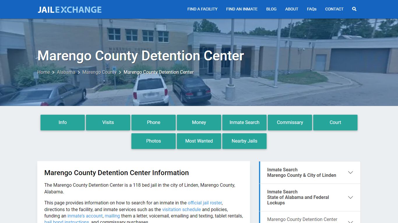 Marengo County Detention Center, AL Inmate Search, Information