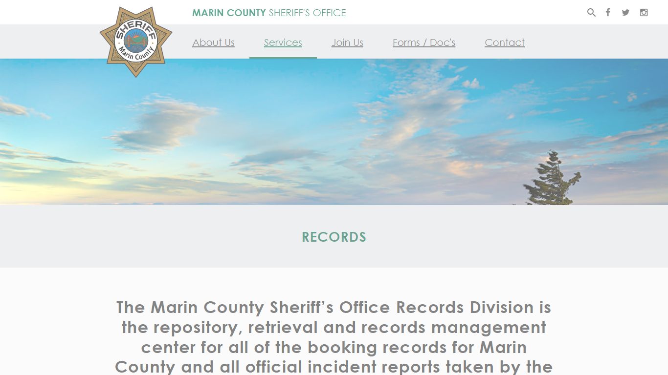 Records - Marin County Sheriff's Office