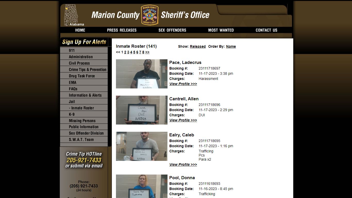 Inmate Roster - Marion County Sheriff AL