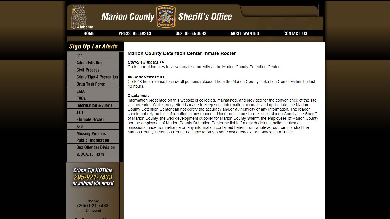 Roster Choose - Marion County Sheriff AL