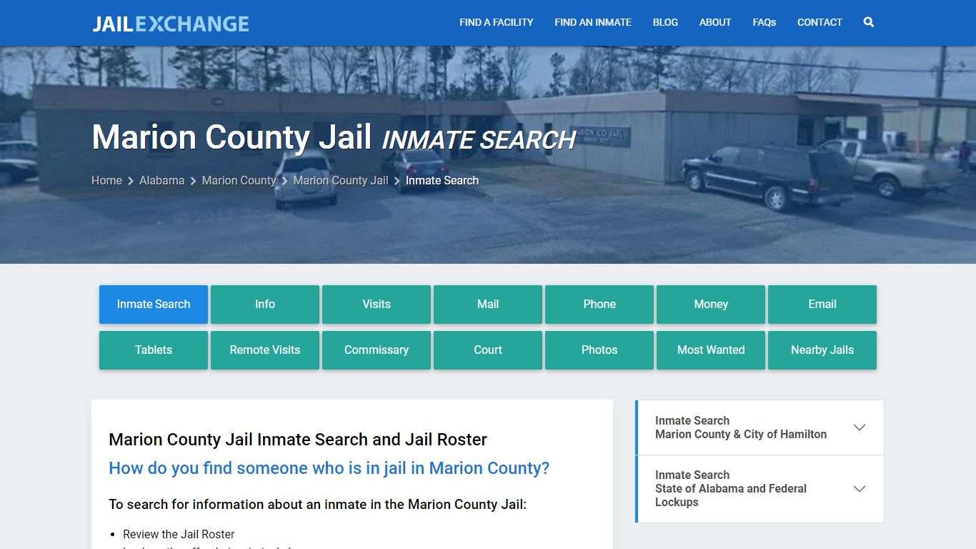 Inmate Search: Roster & Mugshots - Marion County Jail, AL