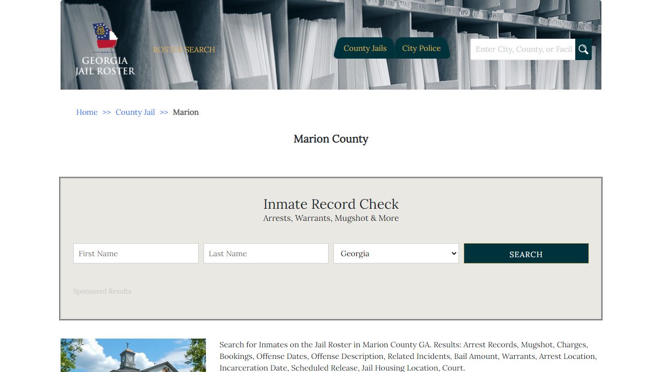 Marion County | Georgia Jail Inmate Search