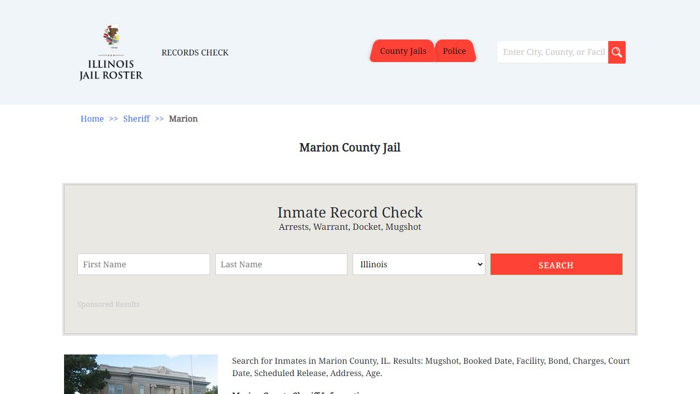 Marion County Jail | Jail Roster Search