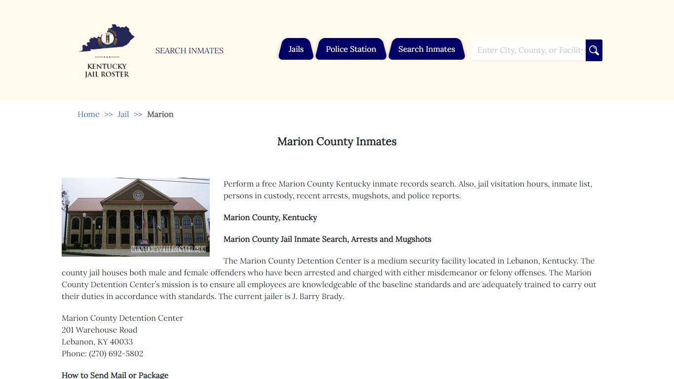 Marion County Inmates | Jail Roster Search