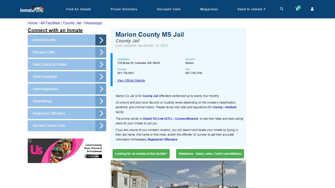 Marion County MS Jail - Inmate Locator - Columbia, MS