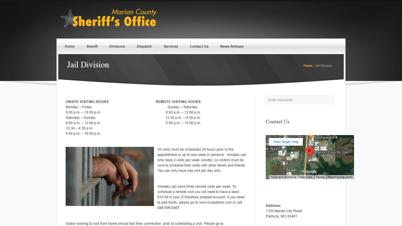 Jail Division ‹ Marion County MO Sheriff's Office