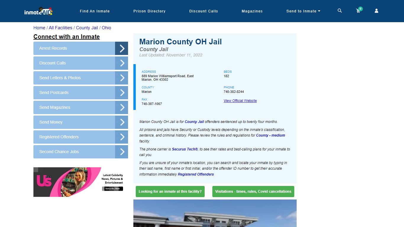 Marion County OH Jail - Inmate Locator - East Marion, OH