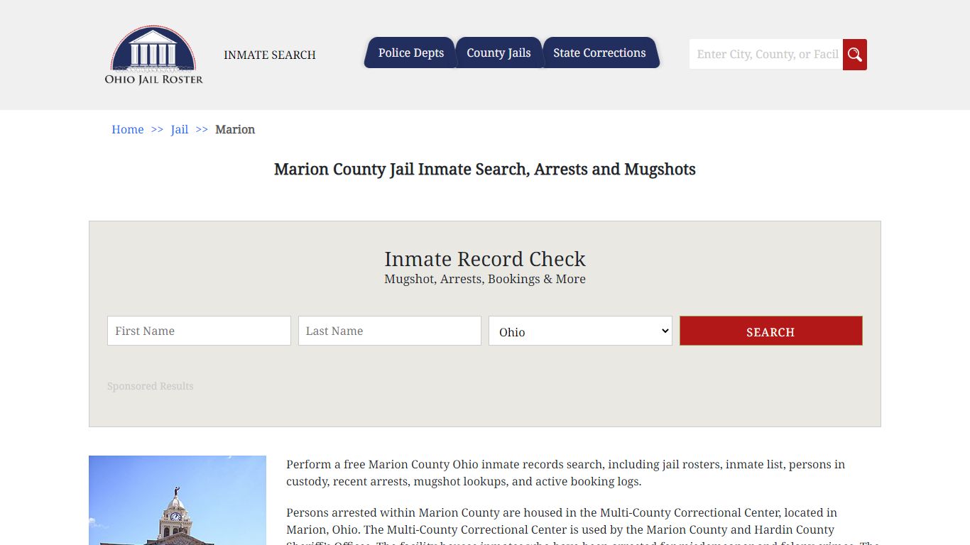 Marion County Jail Inmate Search, Arrests and Mugshots