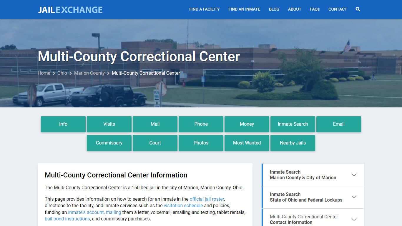 Multi-County Correctional Center, OH Inmate Search, Information