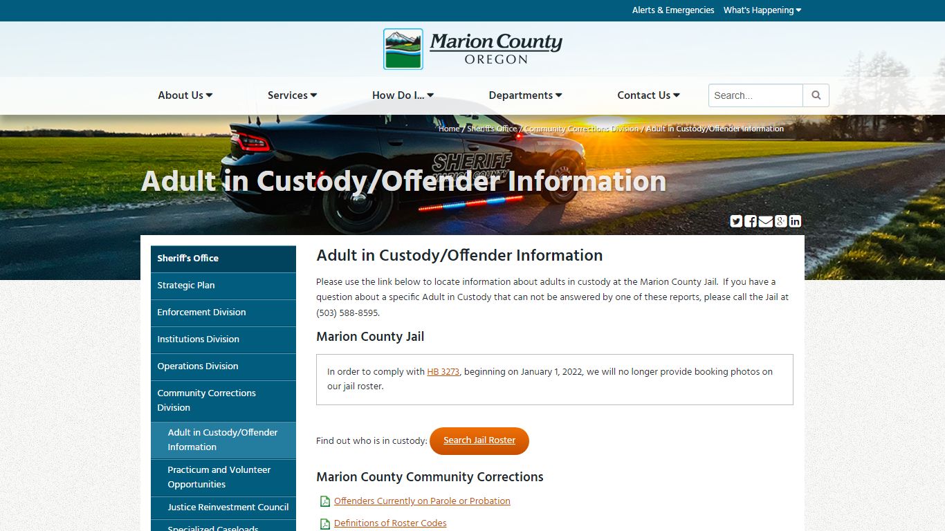 Adult in Custody/Offender Information - Marion County, Oregon
