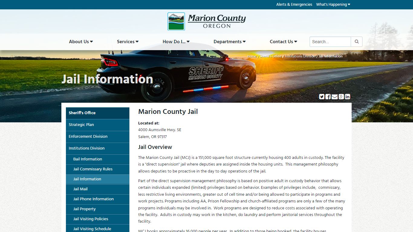 Jail Information - Marion County, Oregon