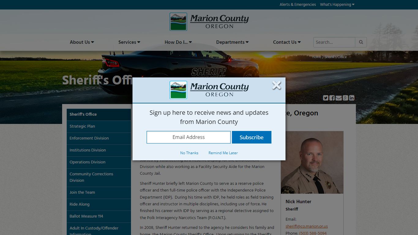 Sheriff's Office - Marion County, Oregon