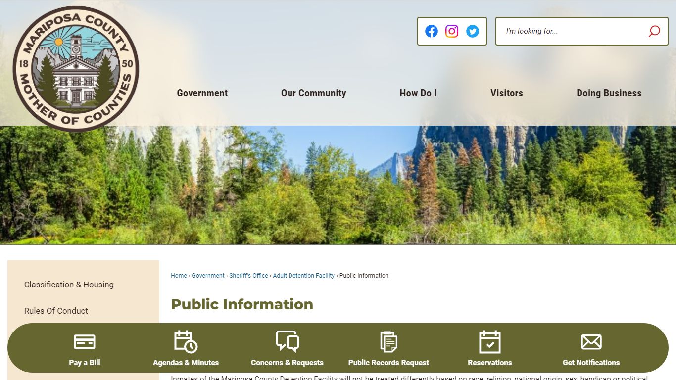 Public Information | Mariposa County, CA - Official Website