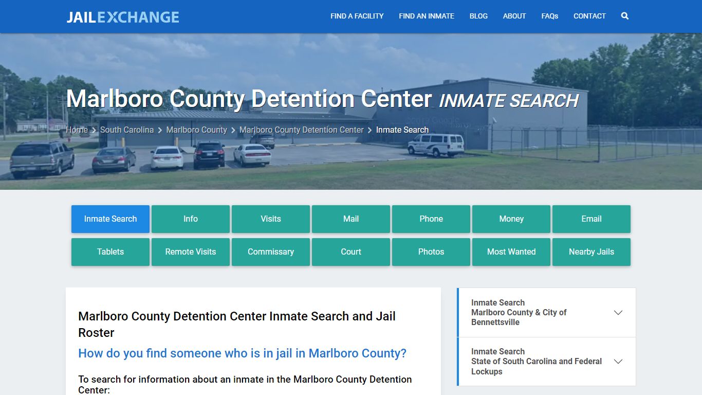 Marlboro County Detention Center Inmate Search - Jail Exchange