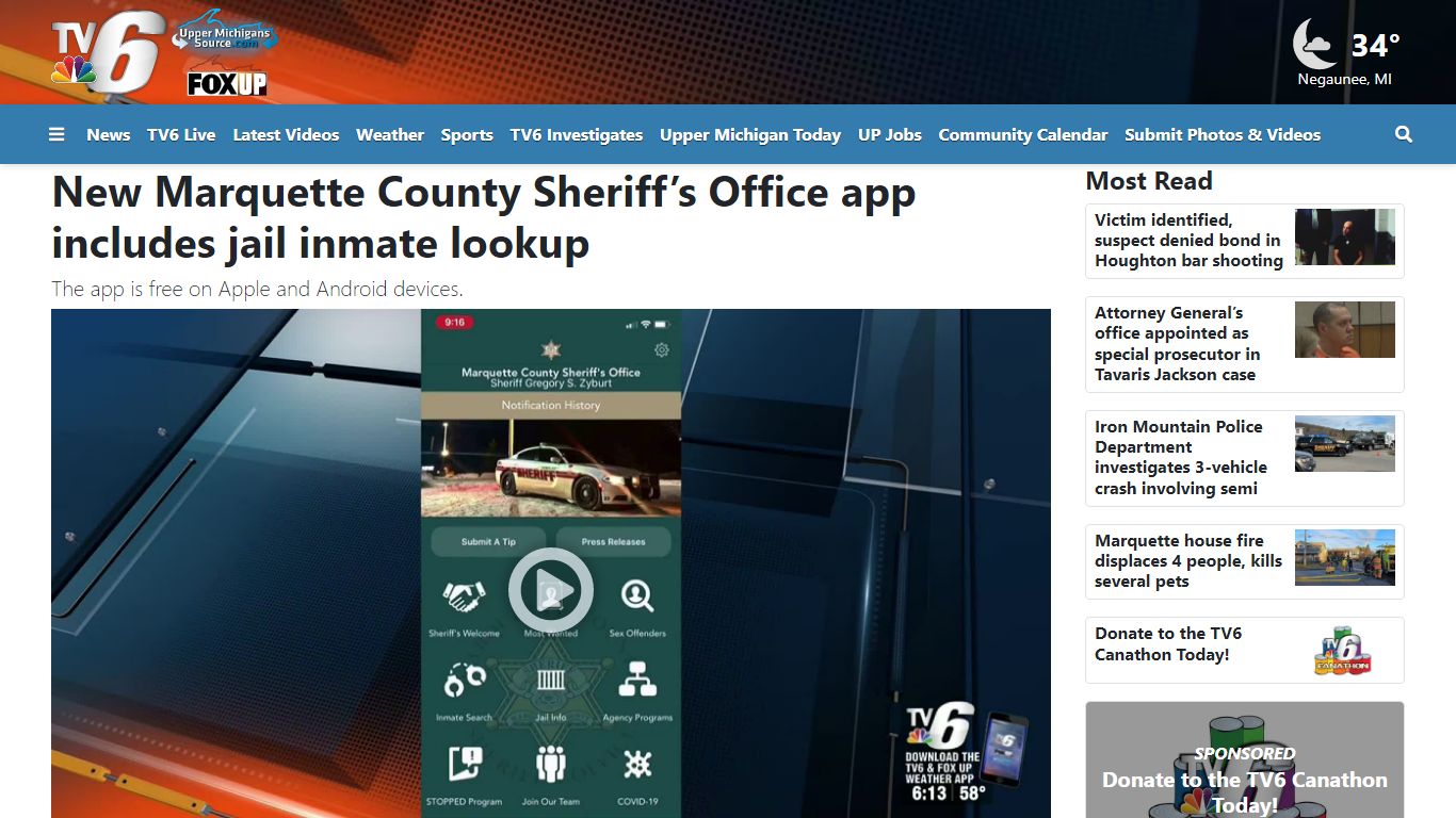 New Marquette County Sheriff’s Office app includes jail inmate lookup