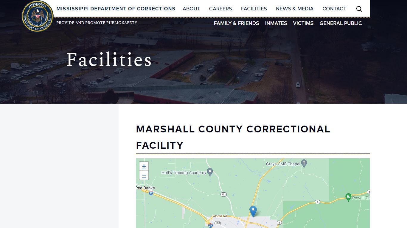 Marshall County Correctional Facility | Mississippi Department of ...
