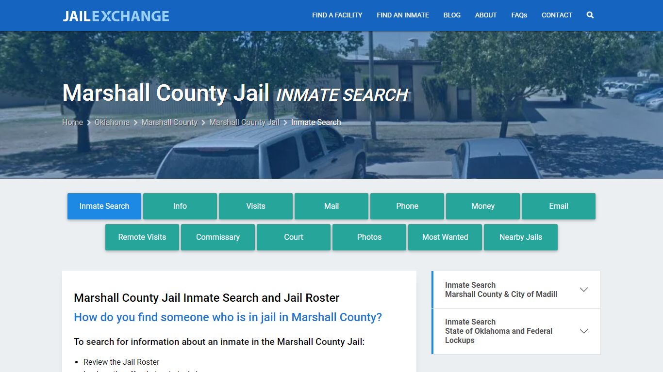 Inmate Search: Roster & Mugshots - Marshall County Jail, OK