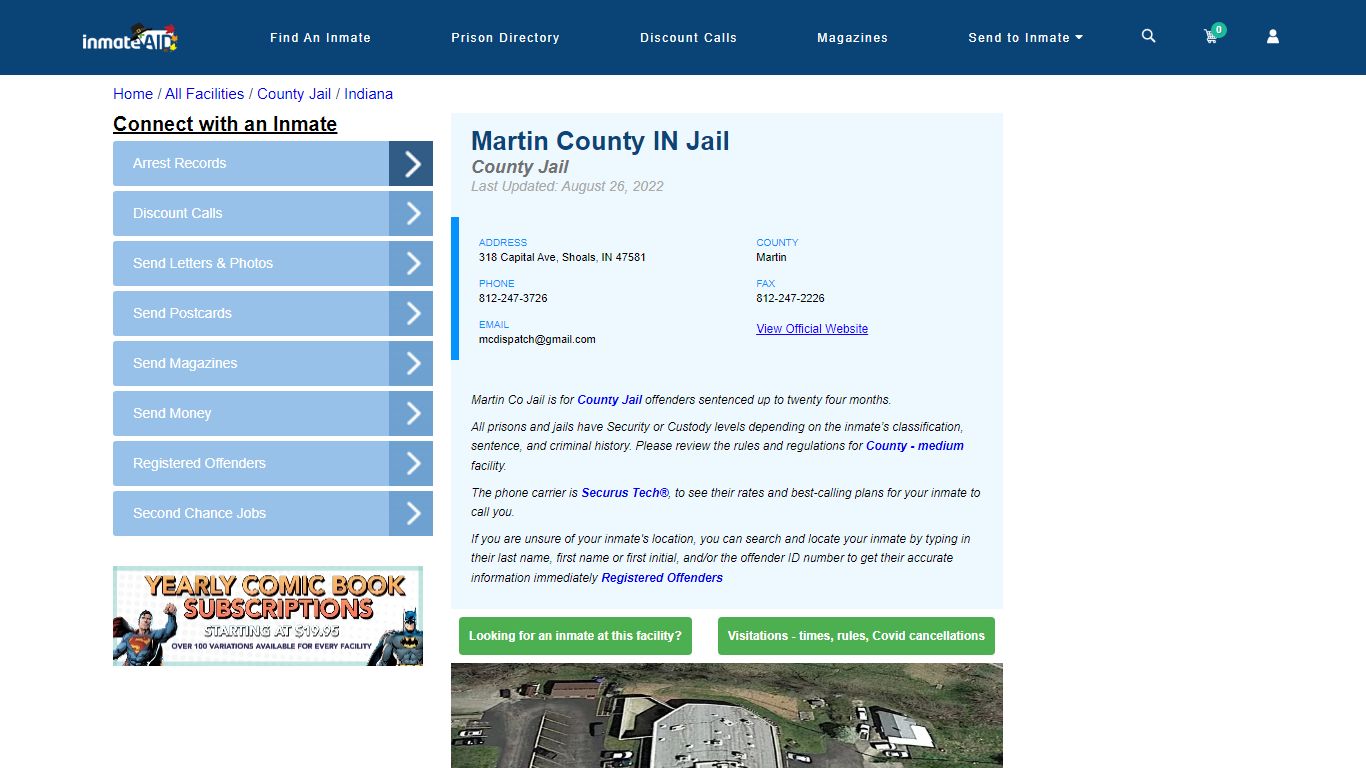 Martin County IN Jail - Inmate Locator - Shoals, IN