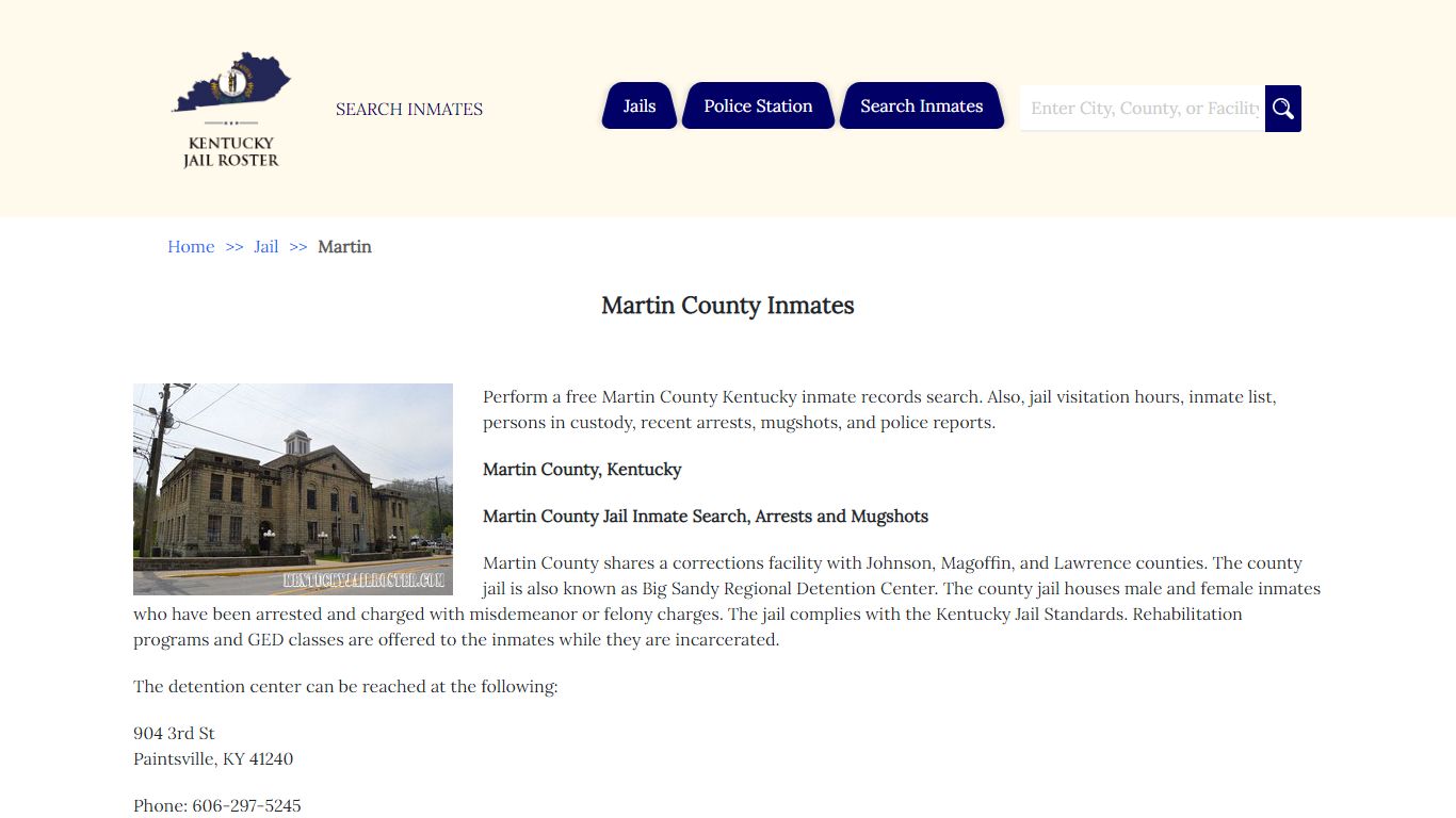 Martin County Inmates | Jail Roster Search
