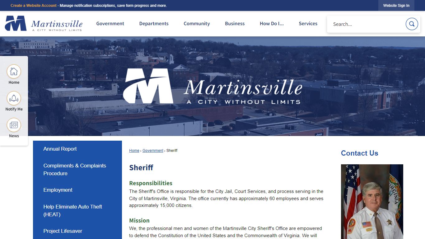 Sheriff | Martinsville, VA