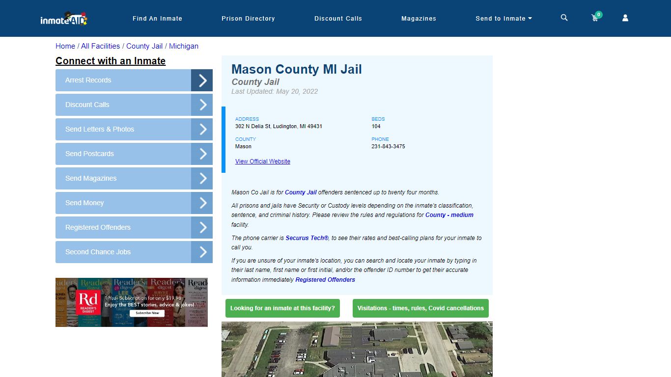 Mason County MI Jail - Inmate Locator - Ludington, MI