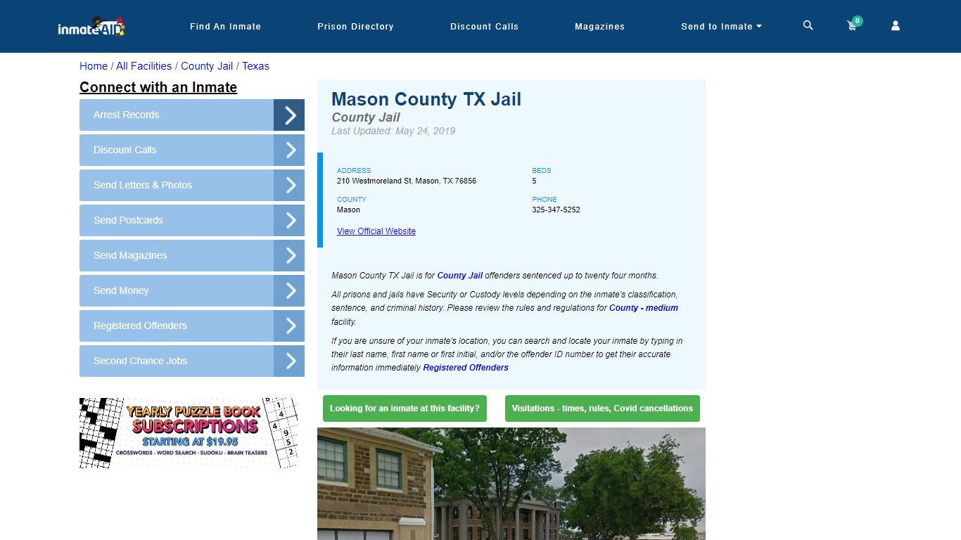 Mason County TX Jail - Inmate Locator - Mason, TX