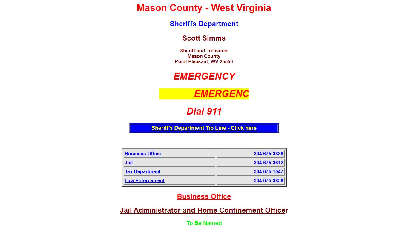Mason County Sheriff's Department - Point Pleasant, WV