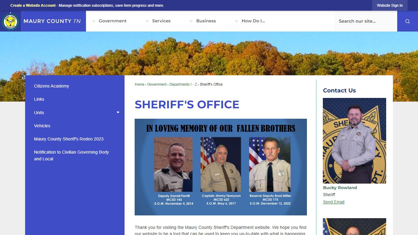 Sheriff's Office | Maury County, TN