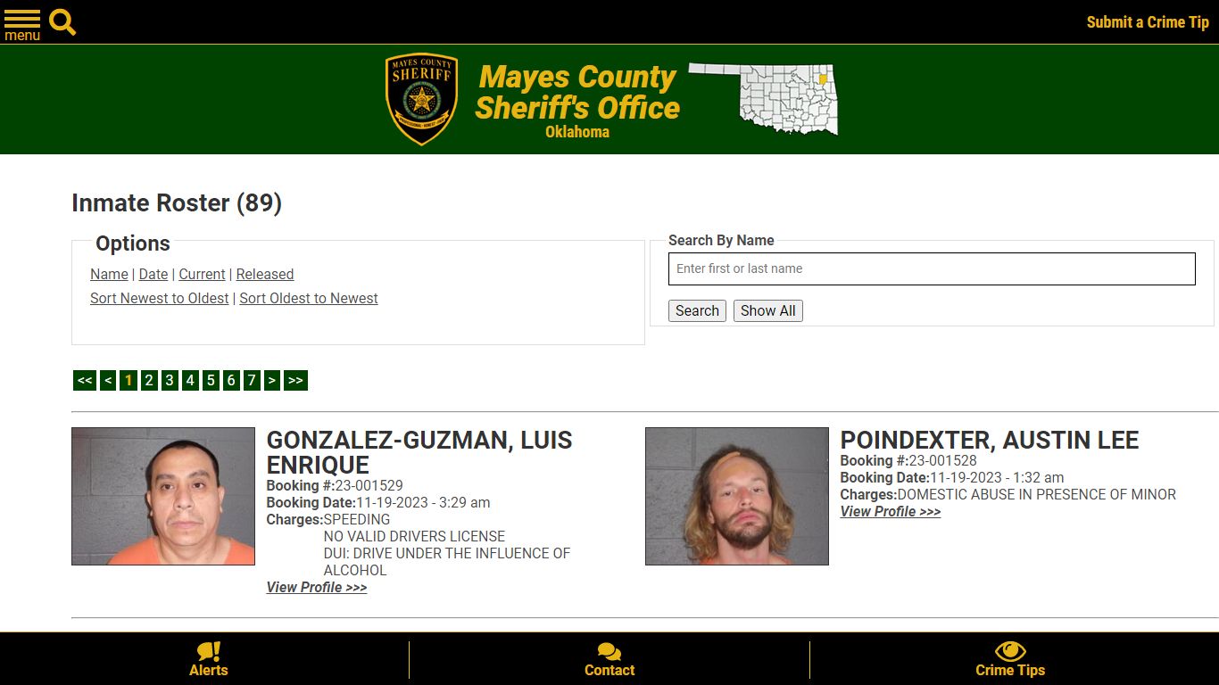 Inmate Roster - Current Inmates Booking Date Descending - Mayes County ...