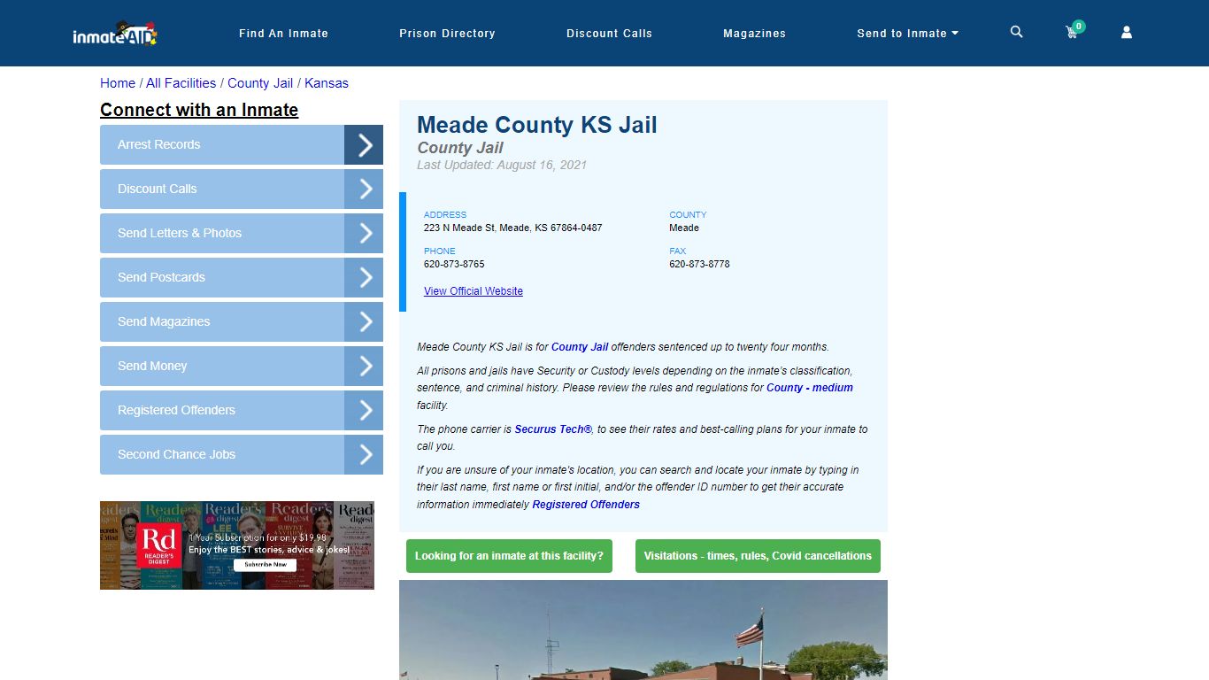 Meade County KS Jail - Inmate Locator - Meade, KS