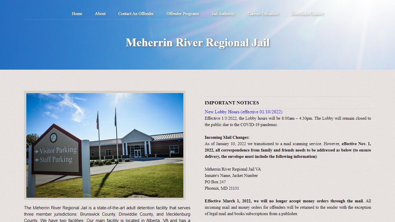 Meherrin River Regional Jail