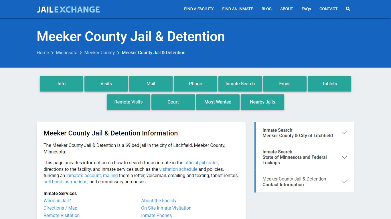 Meeker County Jail & Detention, MN Inmate Search, Information