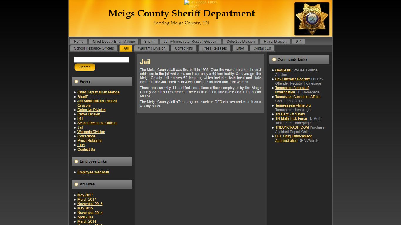 Jail | Meigs County Sheriff Department