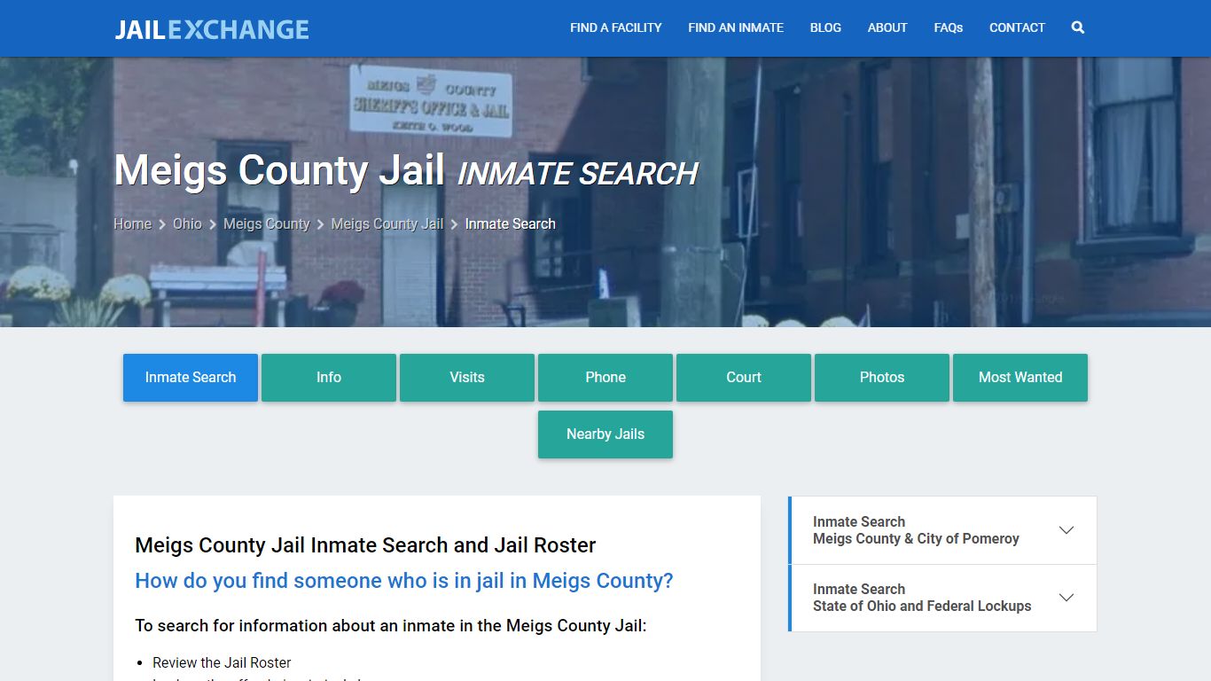 Meigs County Jail Inmate Search - Jail Exchange