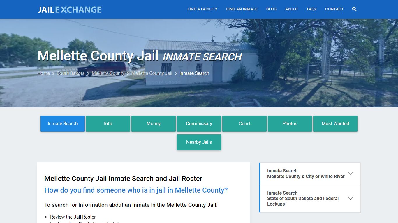 Inmate Search: Roster & Mugshots - Mellette County Jail, SD