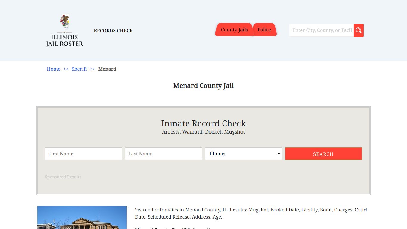 Menard County Jail | Jail Roster Search