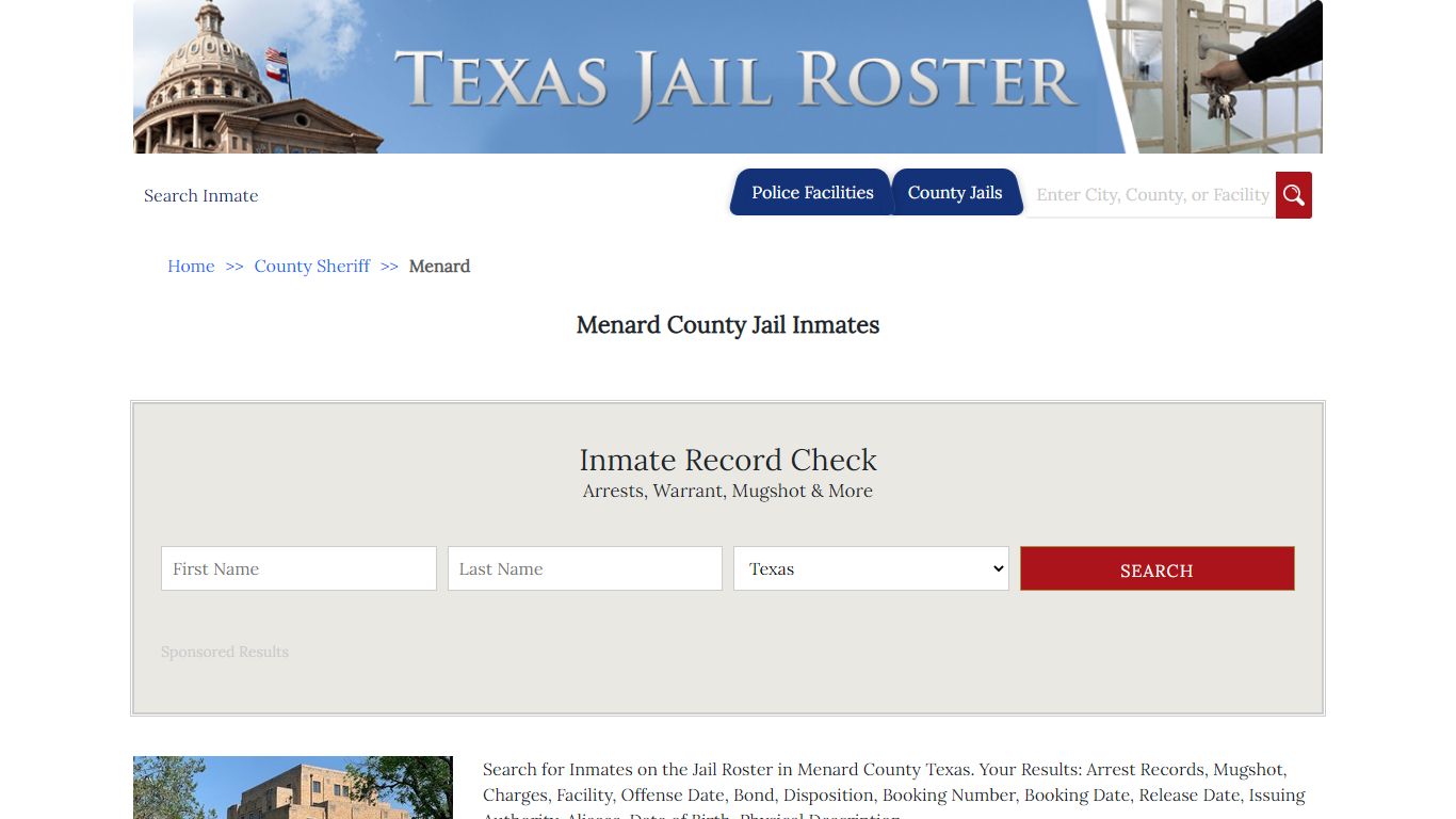 Menard County Jail Inmates | Jail Roster Search