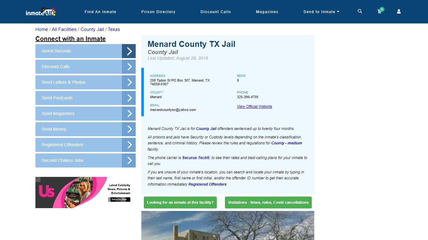 Menard County TX Jail - Inmate Locator - Menard, TX