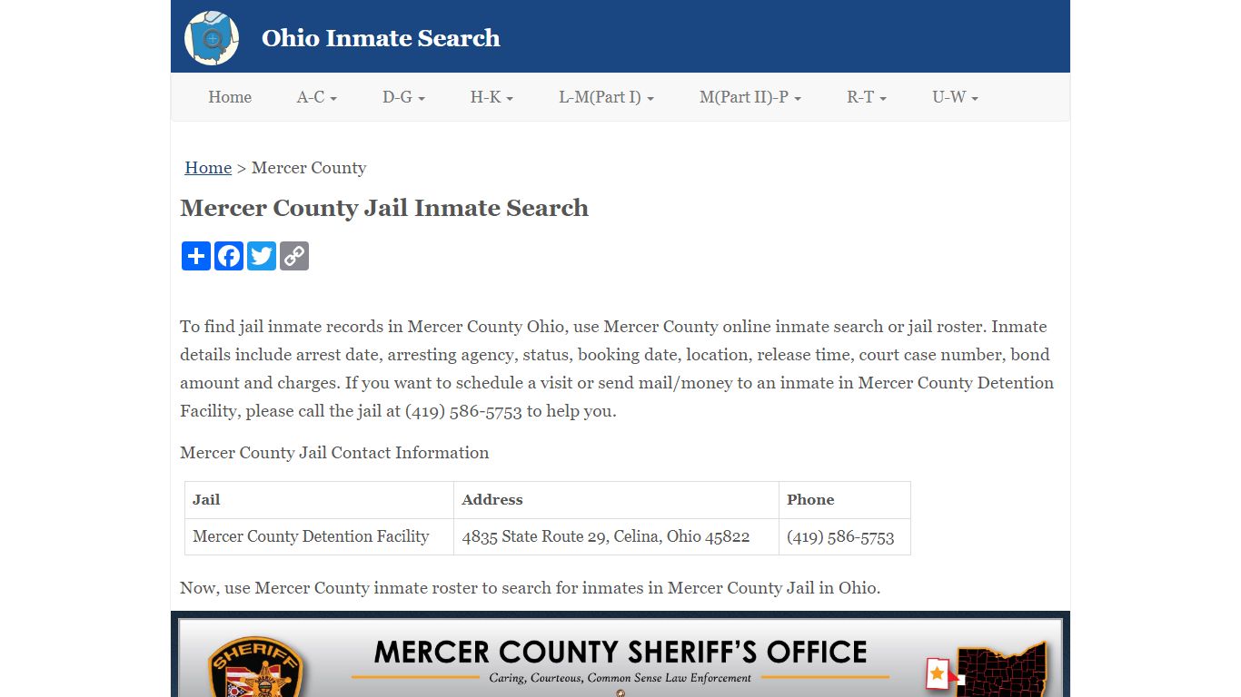 Mercer County Jail Inmate Search